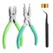 2 pcs Jewelry Pliers Set, Include: 6-Inch 6-Step Bail Making & Nylon Jaw Pliers for Wire Wrapping